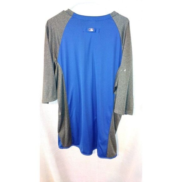 Majestic Jersey Blue with Gray Sleeves Men's XL Has zip pocket on right side - Picture 8 of 8